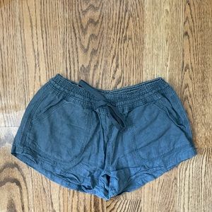 Gray linen shorts